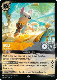 Bolt - Superdog (223/204) - Illumineer's Quest: Palace Heist (Q2) #223/204 - Super Rare Disney Lorcana Trading Card