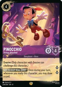 Pinocchio - Strings Attached (224/204) - Illumineer's Quest: Palace Heist (Q2) #224/204 - Legendary Disney Lorcana Trading Card