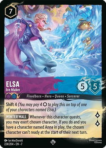 Elsa - Ice Maker (224/204) - Illumineer's Quest: Palace Heist (Q2) #224/204 - Super Rare Disney Lorcana Trading Card