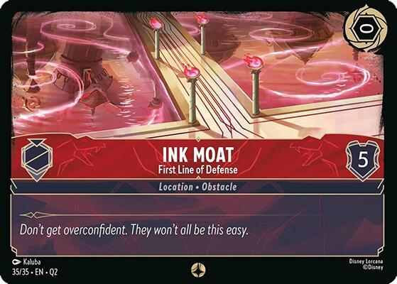 Ink Moat - First Line of Defense trading card from Illumineer's Quest: Palace Heist Ink Moat - First Line of Defense - Illumineer's Quest: Palace Heist Disney Lorcana trading card