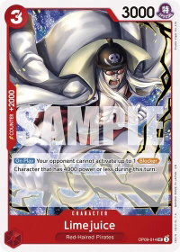 Limejuice (Reprint) - Starter Deck 23: RED Shanks (ST-23) #OP09-014 - Uncommon One Piece Trading Card