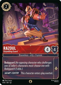 Razoul - Unyielding Guard - Illumineer's Quest: Palace Heist (Q2) #4/35 - None Disney Lorcana Trading Card