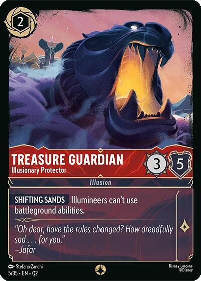 Treasure Guardian - Illusionary Protector trading card from Illumineer's Quest: Palace Heist Treasure Guardian - Illusionary Protector - Illumineer's Quest: Palace Heist Disney Lorcana trading card