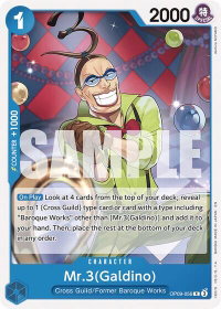Mr.3(Galdino) (Reprint) - Starter Deck 25: BLUE Buggy (ST-25) #OP09-056 - Rare One Piece Trading Card