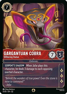 Gargantuan Cobra - Slithering Statue - Illumineer's Quest: Palace Heist (Q2) #13/35 - None Disney Lorcana Trading Card
