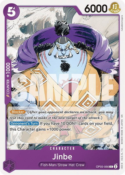 Jinbe (Reprint) trading card from Starter Deck 26: PURPLE/BLACK Monkey.D.Luffy Jinbe (Reprint) - Starter Deck 26: PURPLE/BLACK Monkey.D.Luffy One Piece trading card