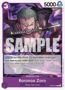 Roronoa Zoro (Reprint) - Starter Deck 26: PURPLE/BLACK Monkey.D.Luffy (ST-26) #OP09-076 - Rare One Piece Trading Card