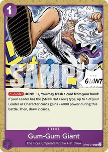 Gum-Gum Giant (Reprint) - Starter Deck 26: PURPLE/BLACK Monkey.D.Luffy (ST-26) #OP09-078 - Rare One Piece Trading Card