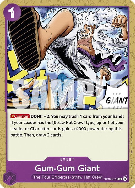 Gum-Gum Giant (Reprint) - Starter Deck 26: PURPLE/BLACK Monkey.D.Luffy One Piece trading card
