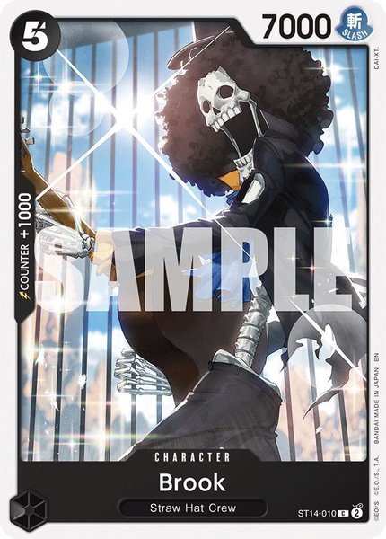 Brook (Reprint) trading card from Starter Deck 26: PURPLE/BLACK Monkey.D.Luffy Brook (Reprint) - Starter Deck 26: PURPLE/BLACK Monkey.D.Luffy One Piece trading card