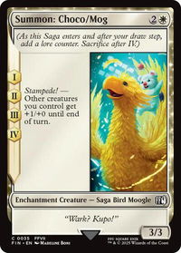 Summon: Choco/Mog - FINAL FANTASY (FIN) #35 - Common Magic: The Gathering Trading Card
