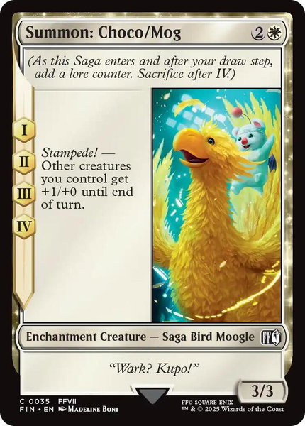 Summon: Choco/Mog trading card from FINAL FANTASY Summon: Choco/Mog - FINAL FANTASY Magic: The Gathering trading card
