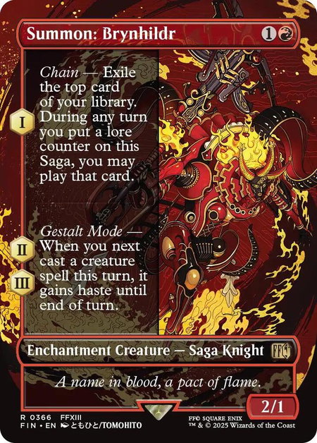 Summon: Brynhildr (Borderless) - FINAL FANTASY Magic: The Gathering trading card