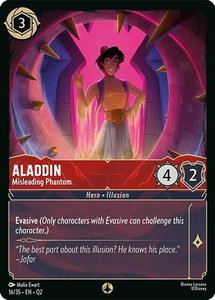 Aladdin - Misleading Phantom - Illumineer's Quest: Palace Heist (Q2) #16/35 - None Disney Lorcana Trading Card
