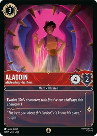 Aladdin - Misleading Phantom - Illumineer's Quest: Palace Heist (Q2) #16/35 - None Disney Lorcana Trading Card