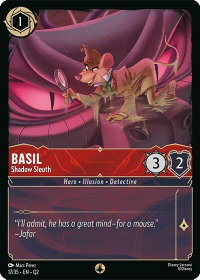 Basil - Shadow Sleuth - Illumineer's Quest: Palace Heist (Q2) #17/35 - None Disney Lorcana Trading Card