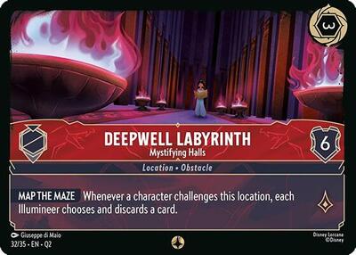 Deepwell Labyrinth - Mystifying Halls - Illumineer's Quest: Palace Heist (Q2) #32/35 - None Disney Lorcana Trading Card