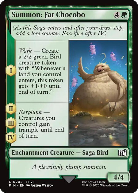 Summon: Fat Chocobo - FINAL FANTASY Magic: The Gathering trading card