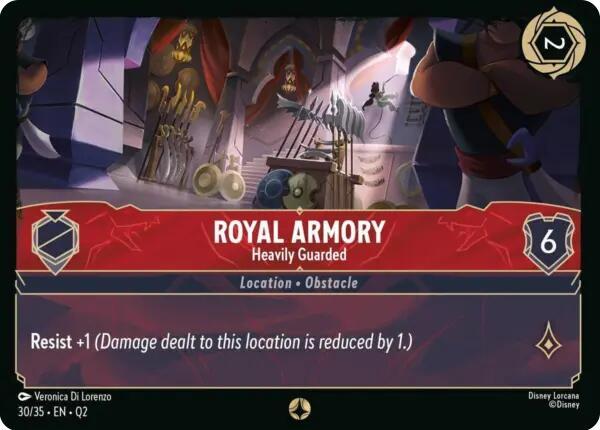 Royal Armory - Heavily Guarded trading card from Illumineer's Quest: Palace Heist Royal Armory - Heavily Guarded - Illumineer's Quest: Palace Heist Disney Lorcana trading card
