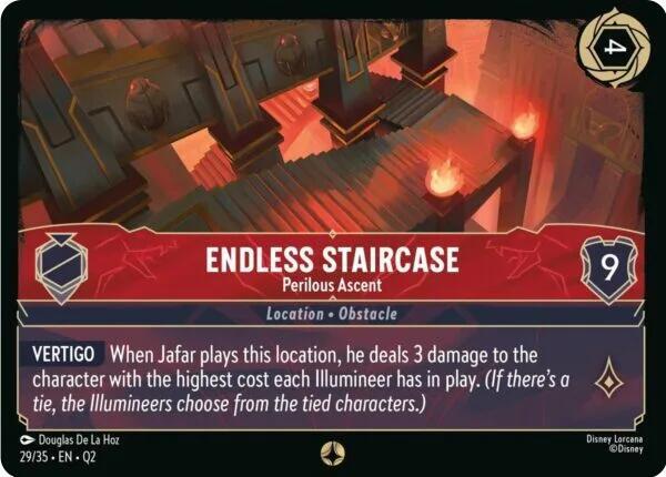Endless Staircase - Perilous Ascent trading card from Illumineer's Quest: Palace Heist Endless Staircase - Perilous Ascent - Illumineer's Quest: Palace Heist Disney Lorcana trading card