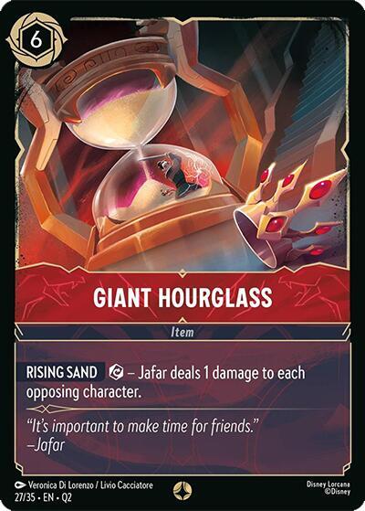 Giant Hourglass trading card from Illumineer's Quest: Palace Heist Giant Hourglass - Illumineer's Quest: Palace Heist Disney Lorcana trading card