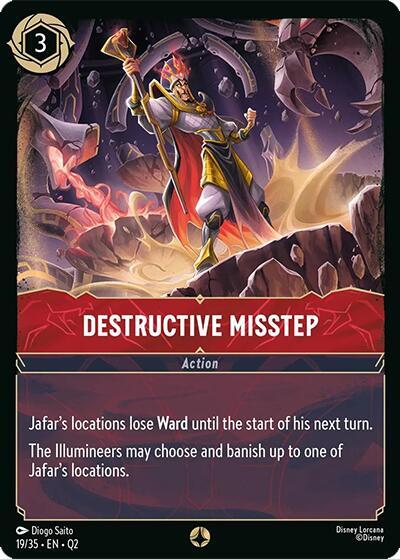 Destructive Misstep trading card from Illumineer's Quest: Palace Heist Destructive Misstep - Illumineer's Quest: Palace Heist Disney Lorcana trading card