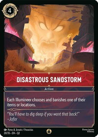 Disastrous Sandstorm - Illumineer's Quest: Palace Heist (Q2) #19/35 - None Disney Lorcana Trading Card