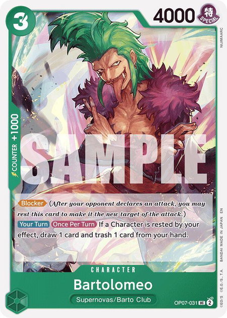 Bartolomeo (Reprint) - Starter Deck 24: GREEN Jewelry Bonney One Piece trading card