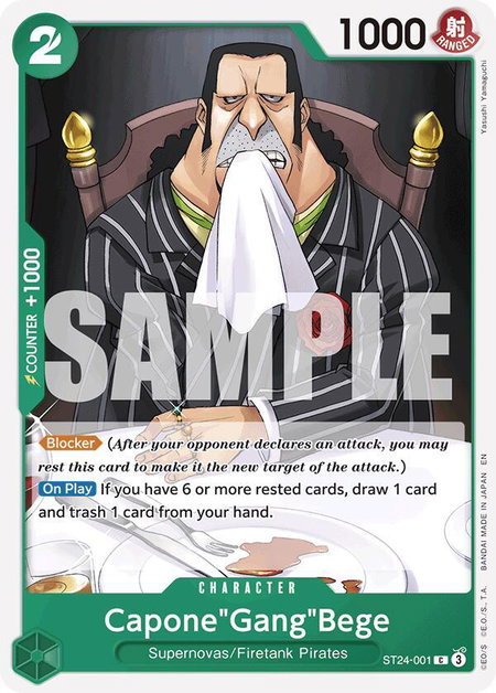 Capone"Gang"Bege - Starter Deck 24: GREEN Jewelry Bonney One Piece trading card