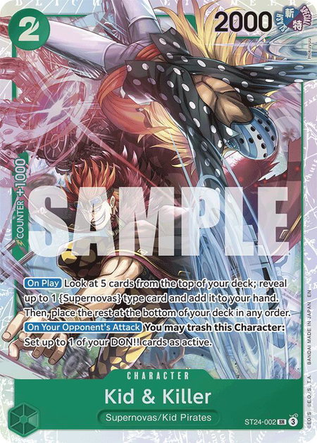 Kid & Killer - Starter Deck 24: GREEN Jewelry Bonney One Piece trading card