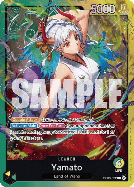 Yamato (OP06-022) trading card from Starter Deck 28: GREEN/YELLOW Yamato Yamato (OP06-022) - Starter Deck 28: GREEN/YELLOW Yamato One Piece trading card