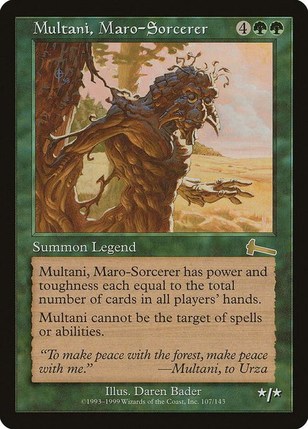Multani, Maro-Sorcerer - Urza's Legacy Magic: The Gathering trading card