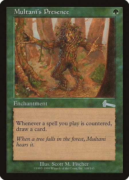 Multani's Presence trading card from Urza's Legacy Multani's Presence - Urza's Legacy Magic: The Gathering trading card