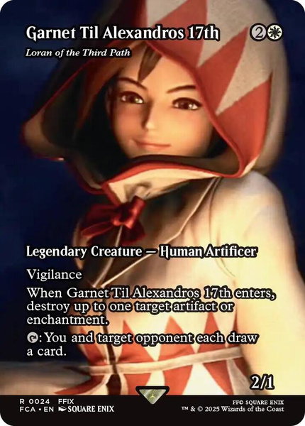 Garnet Til Alexandros 17th - Loran of the Third Path (Showcase) trading card from FINAL FANTASY: Through the Ages Garnet Til Alexandros 17th - Loran of the Third Path (Showcase) - FINAL FANTASY: Through the Ages Magic: The Gathering trading card