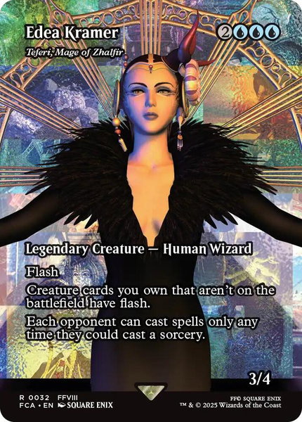 Edea Kramer - Teferi, Mage of Zhalfir (Showcase) trading card from FINAL FANTASY: Through the Ages Edea Kramer - Teferi, Mage of Zhalfir (Showcase) - FINAL FANTASY: Through the Ages Magic: The Gathering trading card