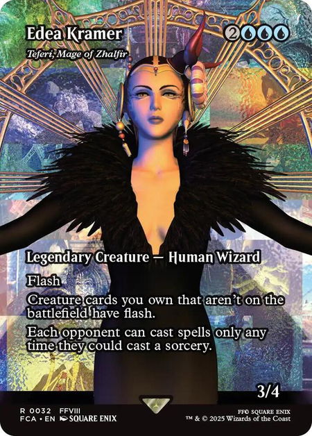 Edea Kramer - Teferi, Mage of Zhalfir (Showcase) - FINAL FANTASY: Through the Ages Magic: The Gathering trading card