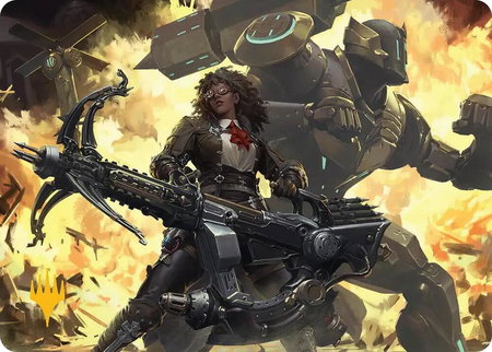 Machinist's Arsenal Art Card (Gold-Stamped Planeswalker Symbol) - Art Series: FINAL FANTASY Magic: The Gathering trading card