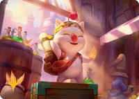 Stiltzkin, Moogle Merchant Art Card (Gold-Stamped Planeswalker Symbol) - Art Series: FINAL FANTASY (ASFIN) #3 - Special Magic: The Gathering Trading Card