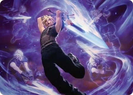 Cloud's Limit Break Art Card - Art Series: FINAL FANTASY Magic: The Gathering trading card