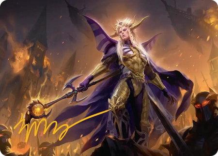 The Emperor of Palamecia Art Card (Gold-Stamped Signature) - Art Series: FINAL FANTASY Magic: The Gathering trading card