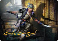 Locke Cole Art Card (Gold-Stamped Signature) - Art Series: FINAL FANTASY (ASFIN) #15 - Special Magic: The Gathering Trading Card