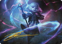 Shantotto, Tactician Magician Art Card (Gold-Stamped Signature) - Art Series: FINAL FANTASY (ASFIN) #16 - Special Magic: The Gathering Trading Card