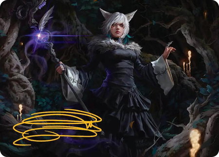 Y'shtola, Night's Blessed Art Card (21) (Gold-Stamped Signature) - Art Series: FINAL FANTASY Magic: The Gathering trading card