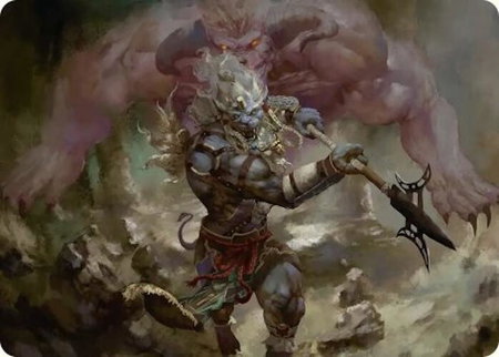 Kimahri, Valiant Guardian Art Card - Art Series: FINAL FANTASY Magic: The Gathering trading card