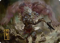 Kimahri, Valiant Guardian Art Card (Gold-Stamped Signature) - Art Series: FINAL FANTASY (ASFIN) #29 - Special Magic: The Gathering Trading Card