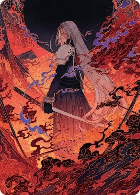 Nibelheim Aflame Art Card - Art Series: FINAL FANTASY Magic: The Gathering trading card