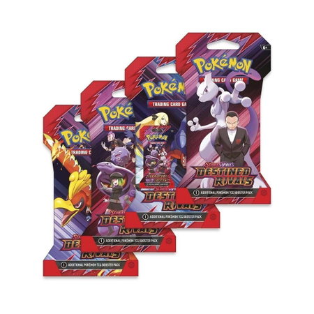Destined Rivals Sleeved Booster Pack Art Bundle [Set of 4] - SV10: Destined Rivals Pokémon trading card