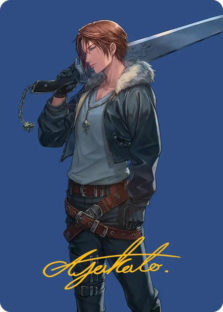 Squall, SeeD Mercenary Art Card (Gold-Stamped Signature) - Art Series: FINAL FANTASY Magic: The Gathering trading card