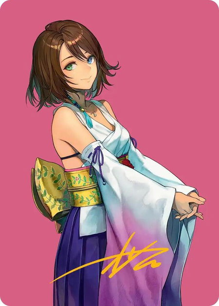 Yuna, Hope of Spira Art Card (Gold-Stamped Signature) - Art Series: FINAL FANTASY Magic: The Gathering trading card