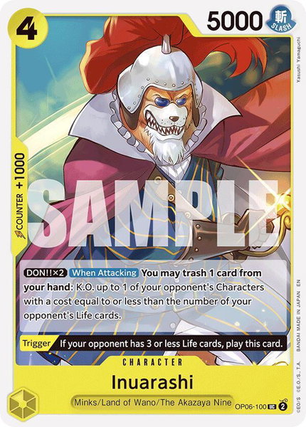 Inuarashi (Reprint) - Starter Deck 28: GREEN/YELLOW Yamato One Piece trading card